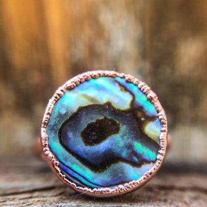 Abalone Shell Ring, Silver, Gold, Rose Gold,..