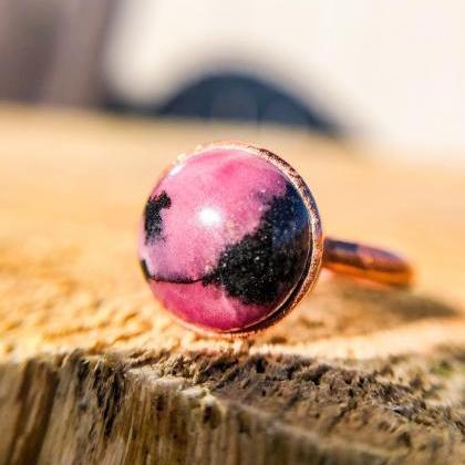 Pink Rhodonite Circle Stone Available For Custom..