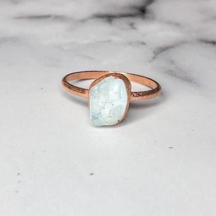 Raw Topaz Ring, Silver, Gold, Rose Gold Rings,..