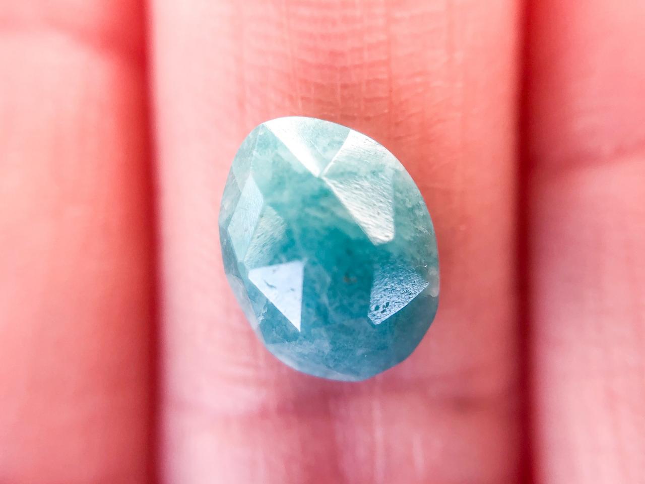 Rose Cut Amazonite Stone Available For Custom Ring, Silver, Gold, Rose Gold, Or Copper Rings