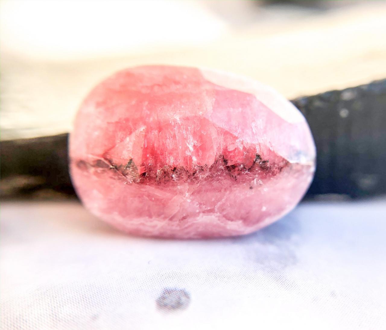 Pink Rhodochrosite Stone Available For Custom Ring, Silver, Gold, Rose Gold, Or Copper Rings