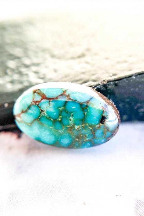 Hubei Turquoise Stone Available for Custom Ring, Turquoise Ring, Silver, Gold, Rose Gold, or Copper Rings