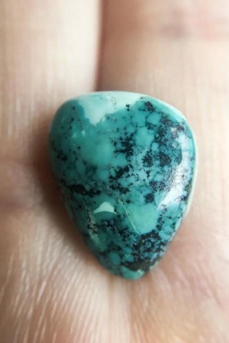Hubei Turquoise Stone Available for Custom Ring, Turquoise Ring, Silver, Gold, Rose Gold, or Copper Rings