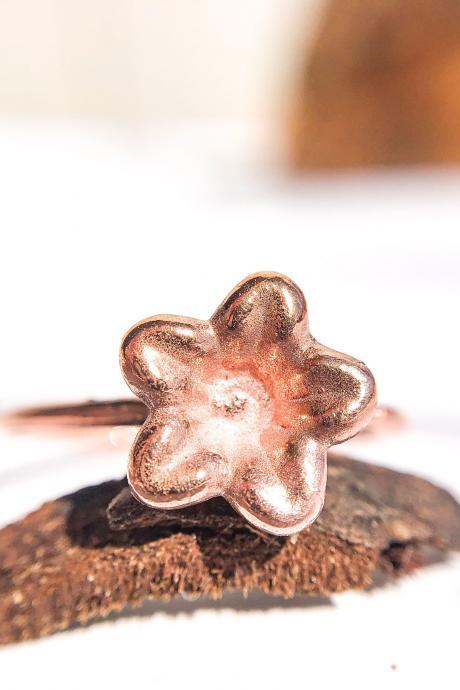 Plumeria Ring, Flower Ring, Silver, Gold, Rose Gold, or Copper