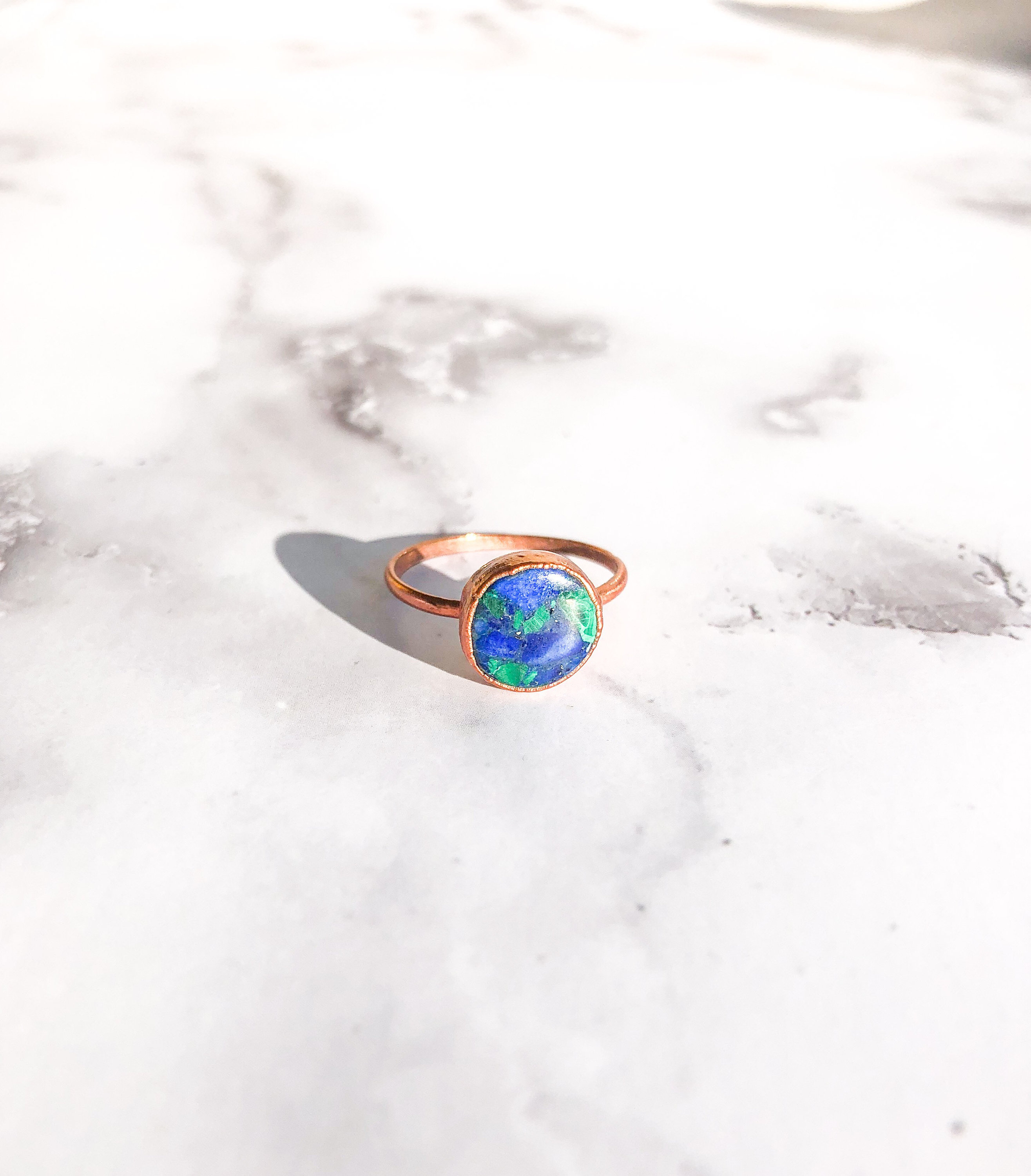 Azurite Rings, Blue And Green, Silver, Gold, Rose Gold Azurite Rings on ...